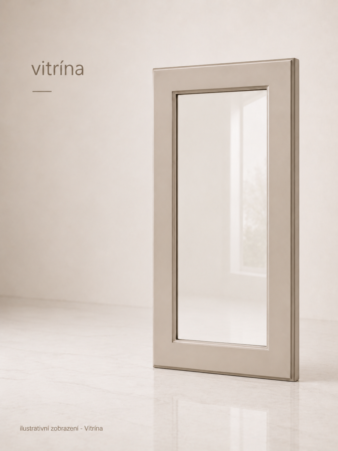 D019 Vitrína – kuchyňská dvířka na míru